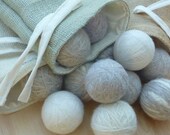 100% Natural Wool Dryer Balls, Replace Dryer Sheets & Toxic Chemicals in the Laundry, Energy Saving and Cost Efficient