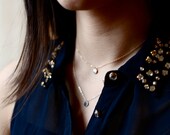 tiny dot necklace - circle / round - gold filled or sterling silver - simple delicate handmade jewelry by fancy lemon