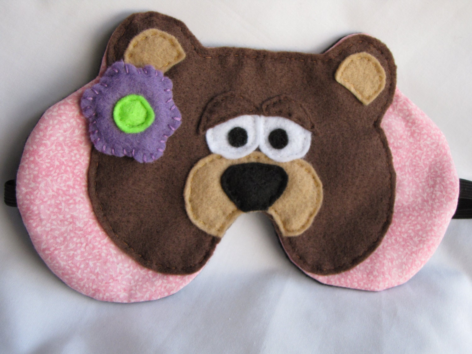 Teddy bear sleep mask - girl teddy bear face - eye mask