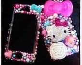 Swarovski covered Hello Kitty Decoden Bling phone case