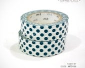 Blue Polkadots MT08D135 15mm x 10m Japanese Washi Kamoi