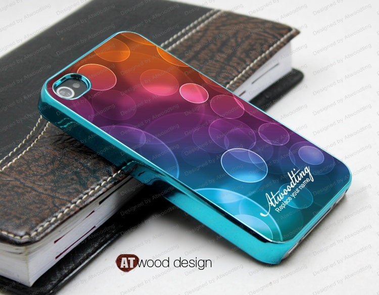 blue silvery iphone 4s case cool iphone 4 cover colorized unique Iphone case design iphone 4 case eletroplate