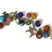 Felt balls bracelet personalized blue red pink purple orange yellow pink brown black white beads charms pets zodiac dog cat initials