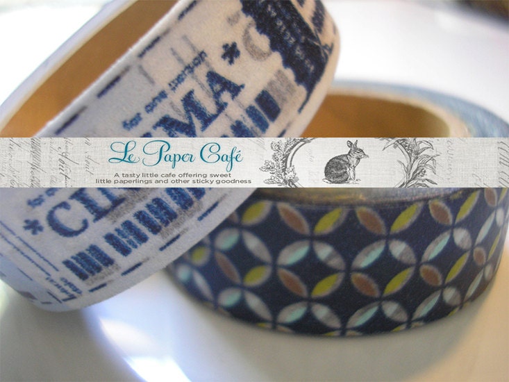 CINEMA TICKET DUO Washi Tape - Decorative Pattern Masking Tape - 15mm x 10m each