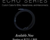 plusSound Echo Series Custom Cable for Ultimate Ears, Shure, Sennheiser, Westone, Customs In-Ear Monitors