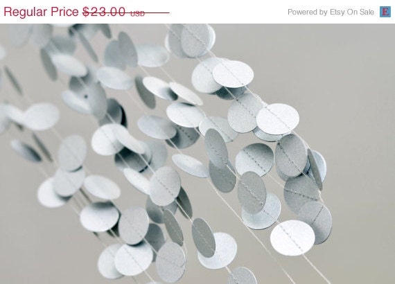 Metallic Silver Garland - Holiday Decoration - Shimmer Garland