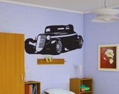 Wall Vinyl Sticker Decals Decor Mural Kids Classic Hot Rod Muscle Car Fast 085