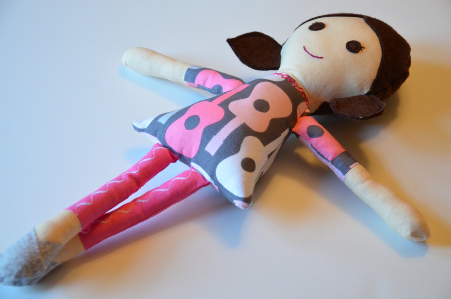 Custom Cloth Doll - Rag Doll Guitar Girl- Waldorf Inspired