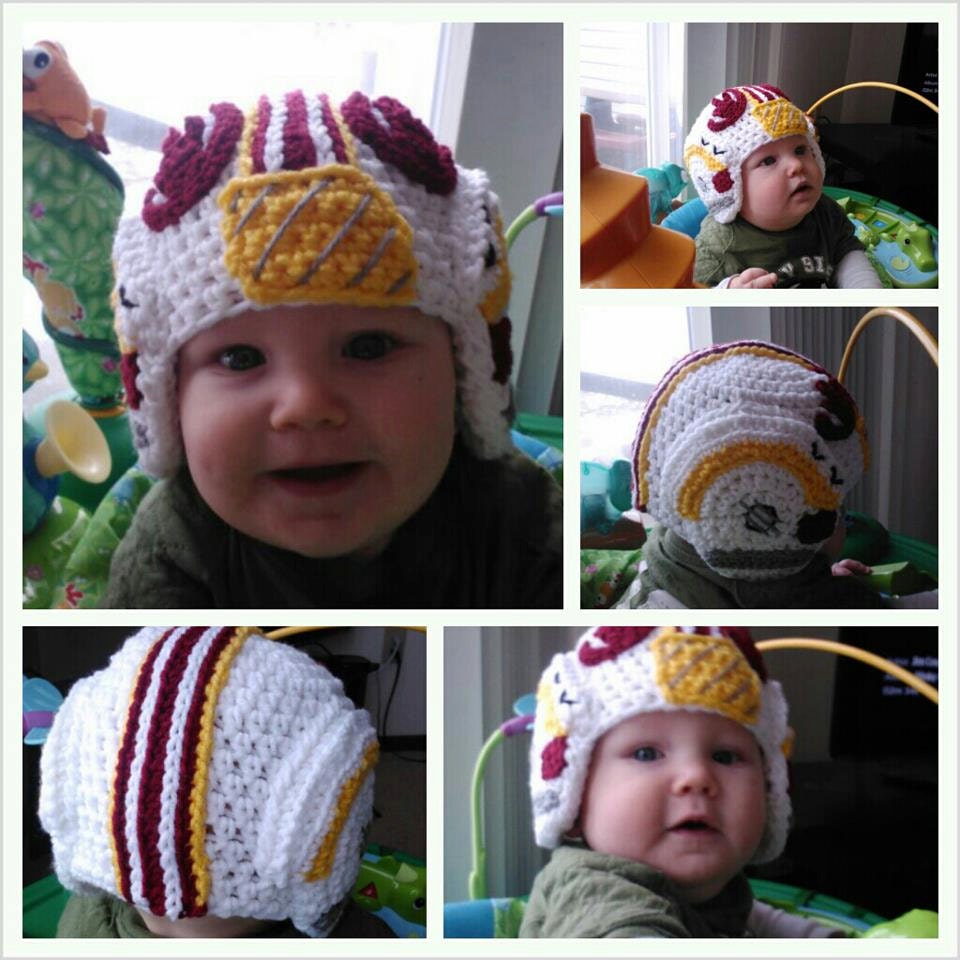 Star Wars inspired X Wing Crochet Helmet