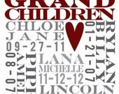 Custom Grandchildren Names Print - Digital File
