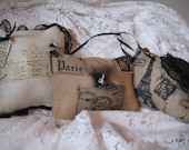 Small Hanging Paris Pillows