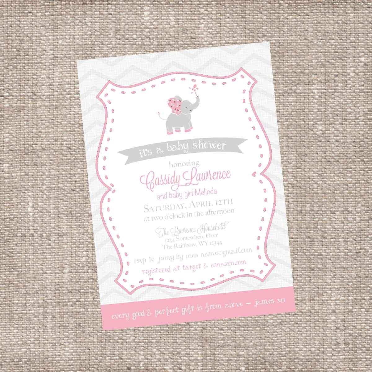 Vintage Elephant Circus Baby Shower Invitation - Baby Sprinkle - Printable and Customizable
