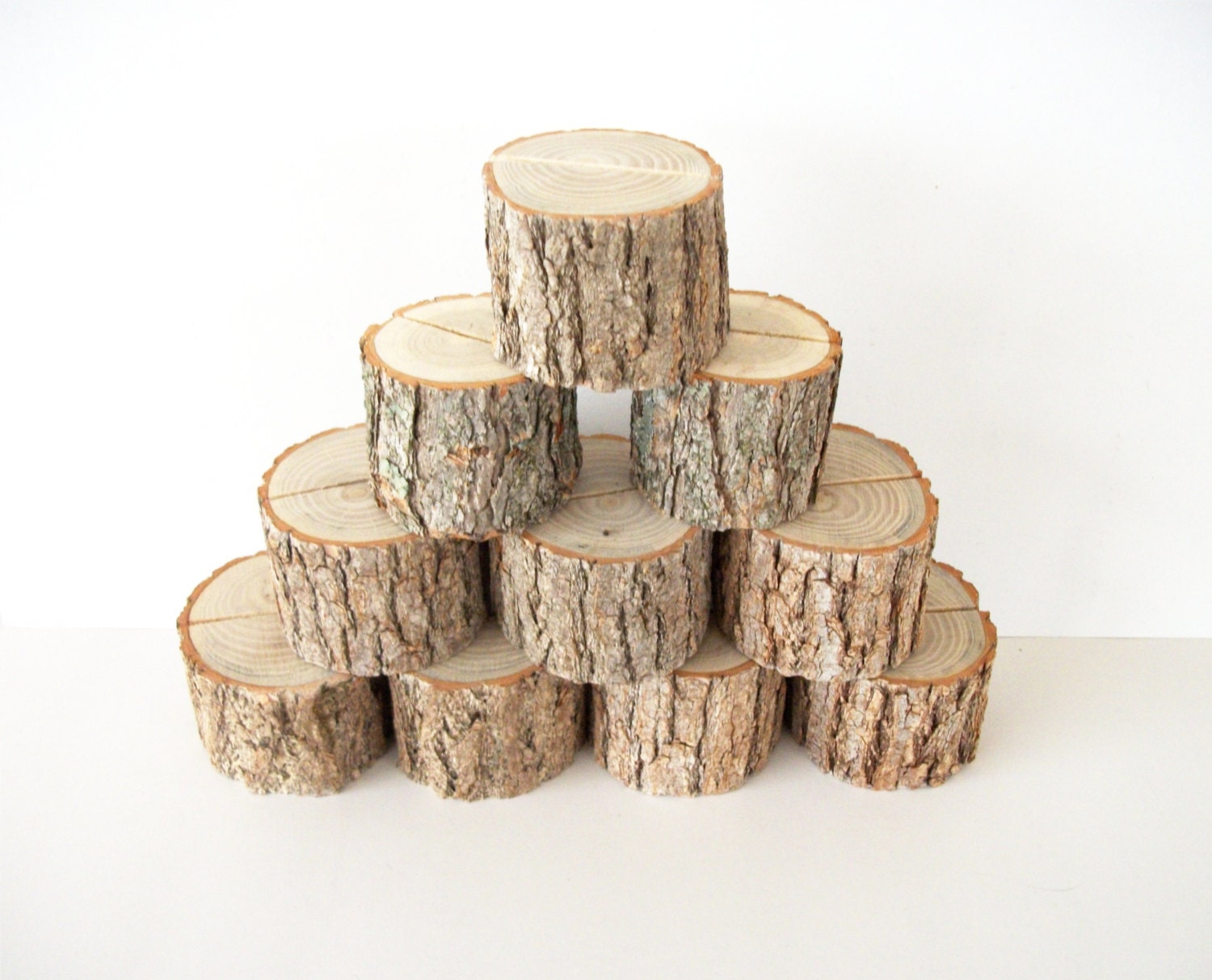 10 Sassafras Natural Wood Place Card Holder Rustic Wedding Table Decor Table Number Holder