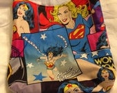 Batgirl Supergirl and Wonder Woman Close Ups Female heroes Hobo REVERSIBLE CrossBody Bag / purse