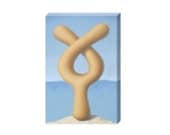 Original Oil Painting Summer Shape Picasso Surrealism 8"x12" Stretched Canvas Giclee Print Elizabeth Fonacier Contemporary Fine Art New York