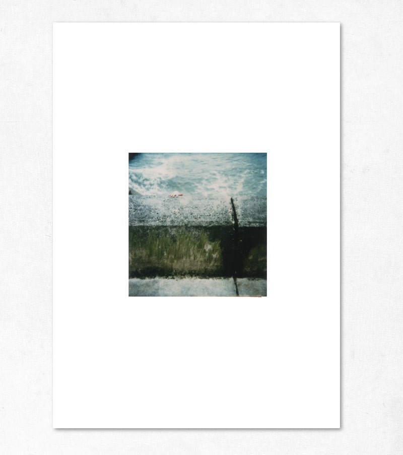 Original Photographic Art Print. Handmade by Printerella London. Swim to me A4 Original Manipulated Polaroid Art Print