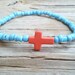 Orange cross bracelet
