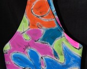 Tote Bag Purse Medium Satchel Shoulder Bag Hand Painted Canvas OOAK Unique Colorful Original Wearable Art   "Serendipity"