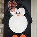 Penguin Burlap Door Hanger