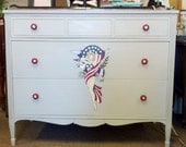 Sailor Jerry Tribute Dresser  distress shabby vintage cottage french provencial chic