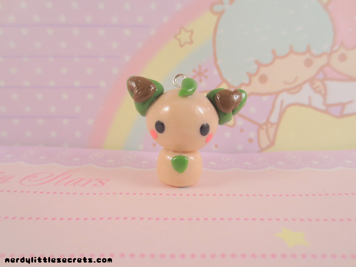 Pokemon Leafeon Chibi Kawaii Charm / Necklace