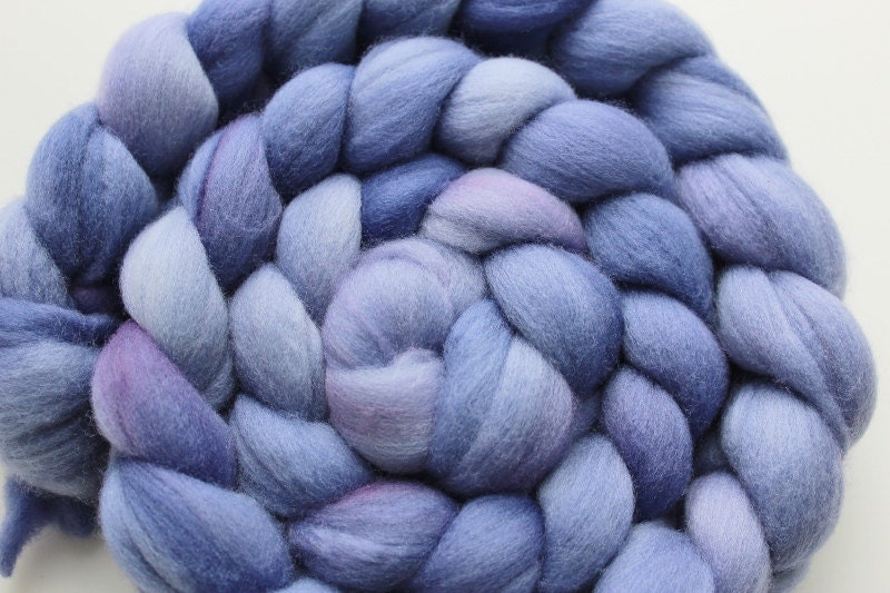 Merino Top Roving AFRICAN VIOLET Hand dyed 4 ounces