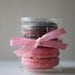 French Macaron Party Wedding Favor Cylinder Clear Box 2 French Macarons