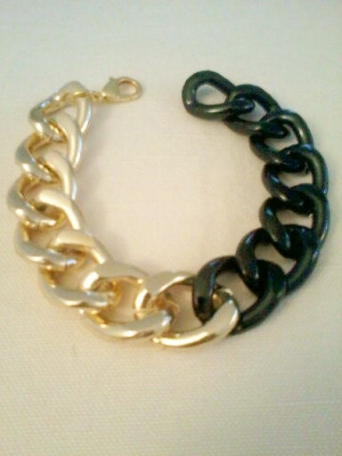 Bohemian Ombre Chunky Chain Link Bracelet