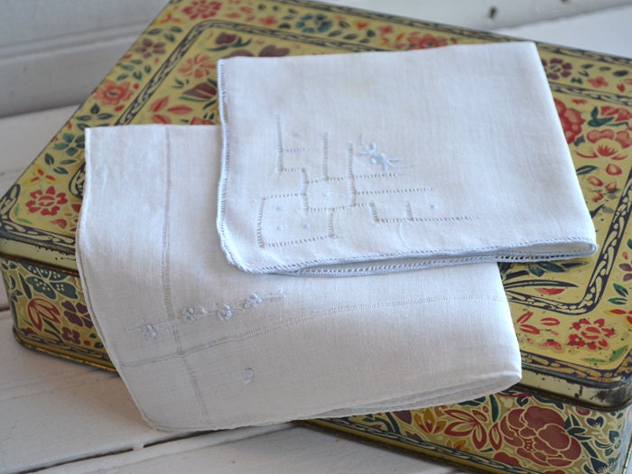 Two Lovely Vintage Hankies, Brides/Bridesmaids Hankies