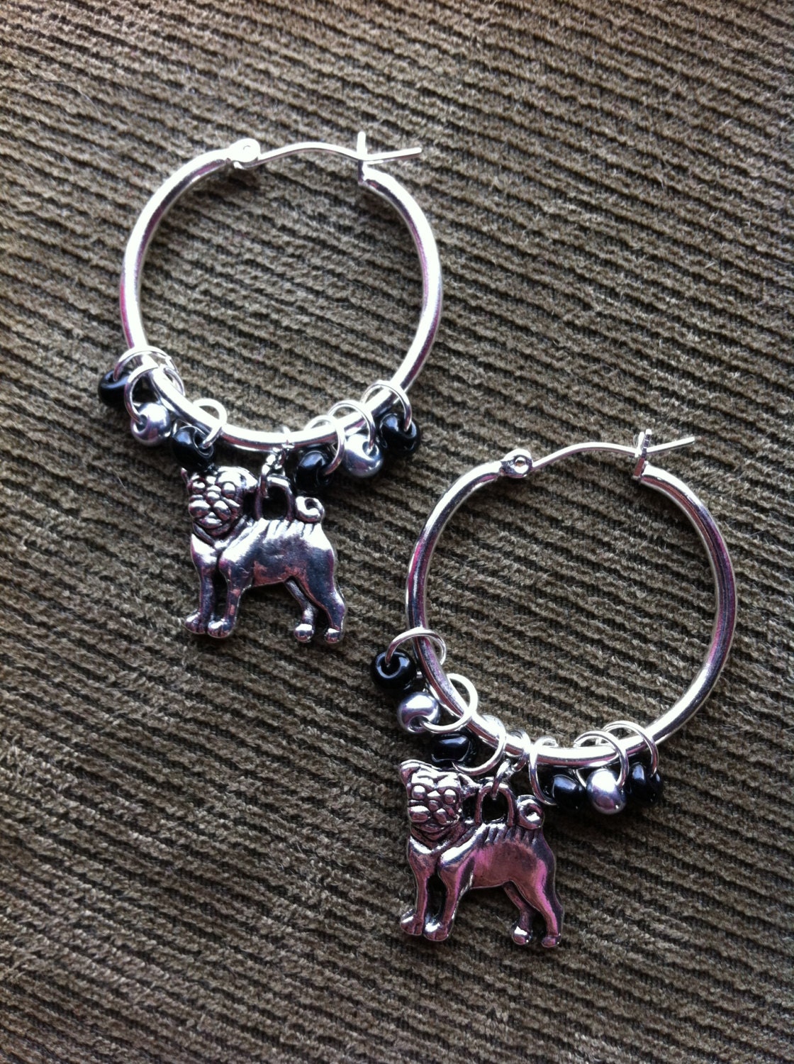 Pug Hoop Earrings