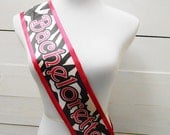 Bachelorette Sash. Satin Sash. Zebra Print Sash. Bride Sash. Bride To Be Sash. Bachelorette Party Sash. Rhinestone Ring for Bride