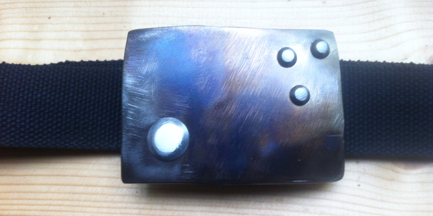 Industrial Belt Buckle Hand Forged by Blacksmith.