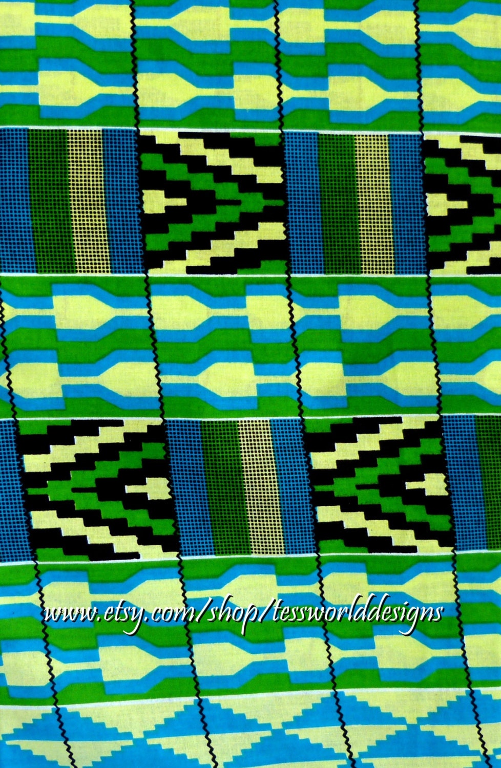 Kente Cloth, No, KF007A, African Fabric, Red, Orange, supplies, accessories. Per Fat Quarter.