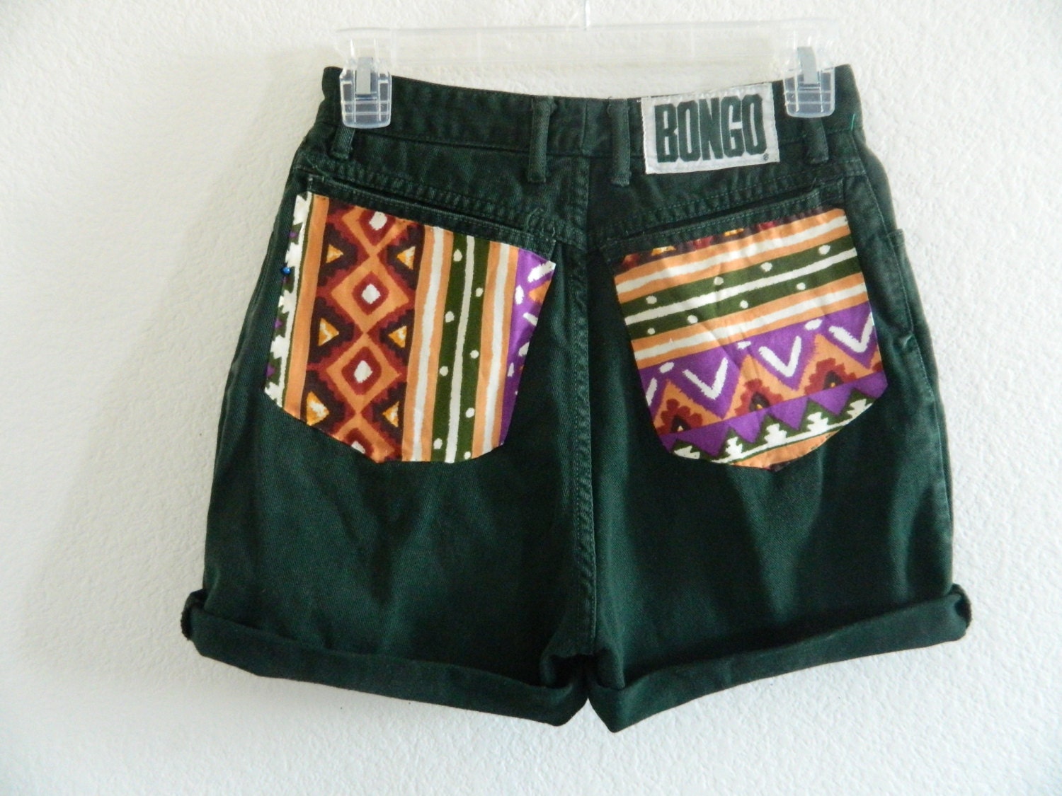 high waist green ROSIE shorts