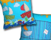 Moon Pillow, Kids Custom Name, Personalized Cushion
