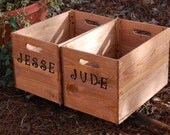 Personalized Rolling Crate from Recycled Pallet