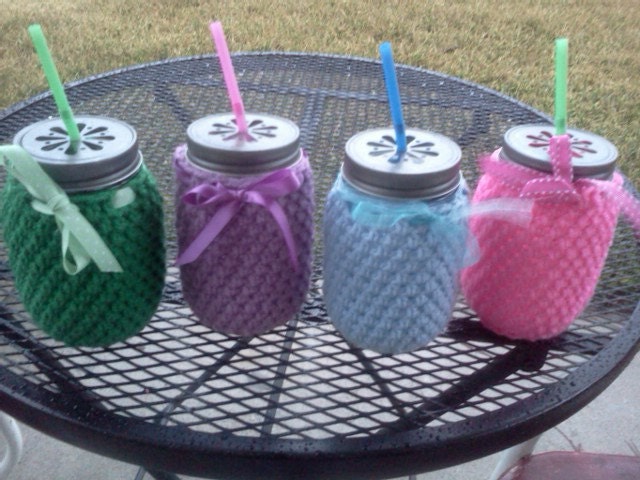 MASON JAR KOOZIE Sippy Tumbler - Choose your color - includes Ball Mason Jar and Daisy Cut Pewter Lid