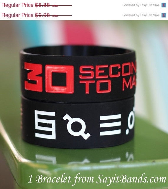 ON SALE TODAY - On Sale Today - 30 Seconds To Mars Fans Brand New One Inch Wristband