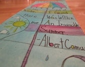 OOAK In the Midst of Winter, I Found There Was Within Me an Invincible Summer Quote Albert Camus Original Ceville Designs Watercolor Ink