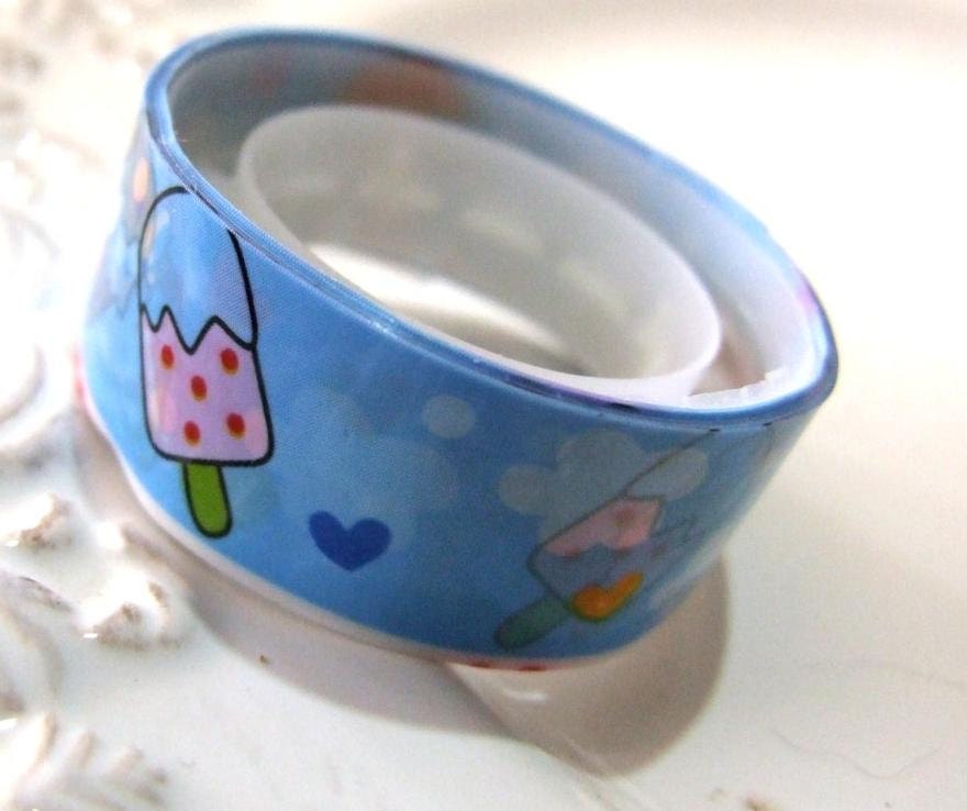 Deco tape kawaii blue ice cream