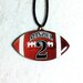 Personalized Football Pendant Necklace Custom Sports Jewelry Players Fans Mom Team Gifts