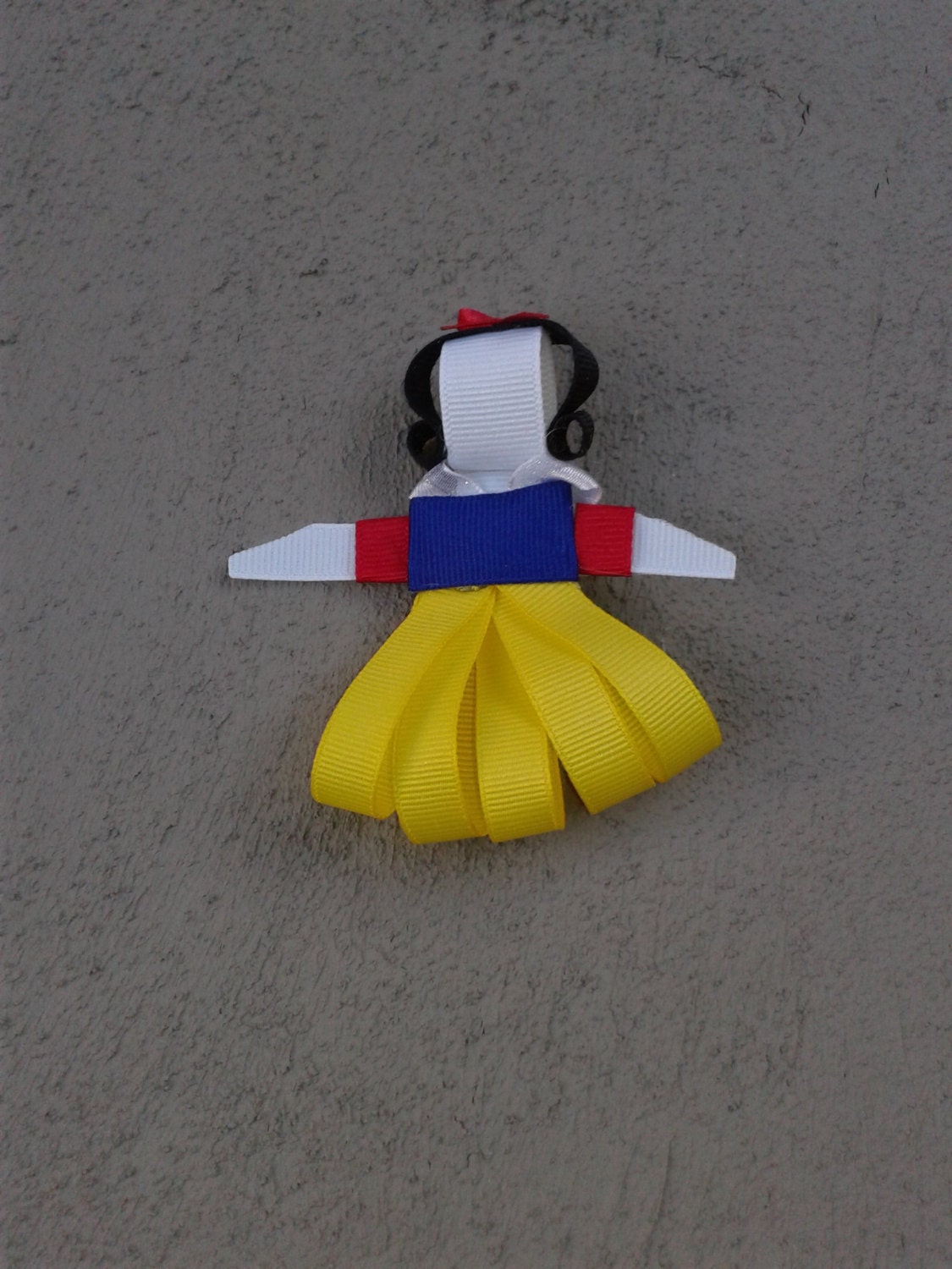 Sculpted Snow White Inspired Hair Bow  Hair Clip