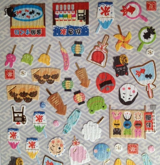 Japan Beautiful Washi SUMMER FESTIVAL sticker sheet