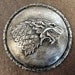 Game of Thrones House Stark Sigil Silver Badge / Pin