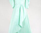 ETSY SALE Vintage late 1960s early 1970s // Cinderella Ball Gown Part II with Dramatic Puffed Sleeves // Leg O Mutton Sleeves