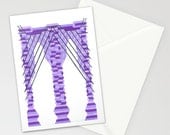 Colorful Art Notecard - The Greatest Bridge - Graph Drawing  - Notecards/Stationery - Brooklyn Bridge, Bridge Art