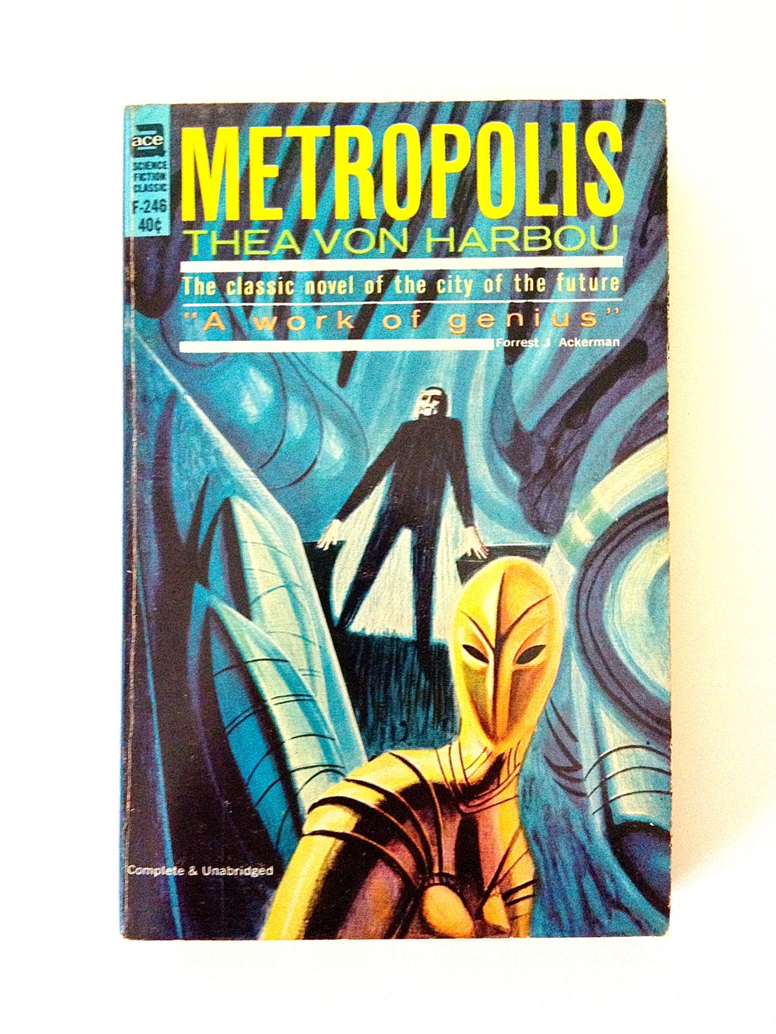 Vintage Metropolis book - book the Fritz Lang movie was based on - 1960 edition
