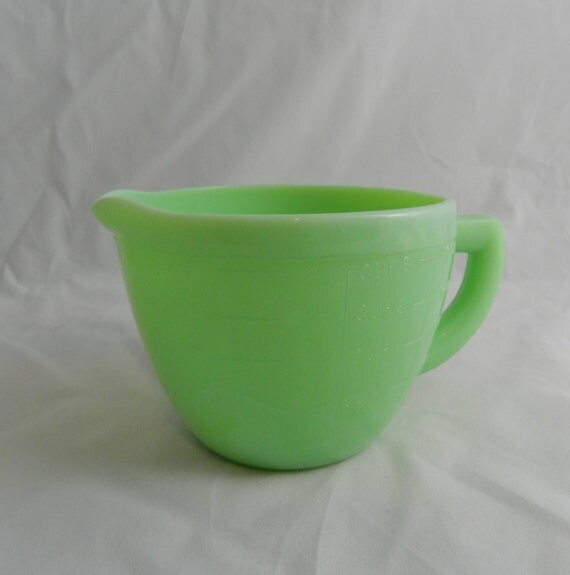 SALE Jadeite Green McKee Measuring Cup by BarefootgirlVintage