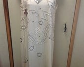 Vintage 1970s Does 1920s Style The Great Gatsby Sequin Flapper Dress