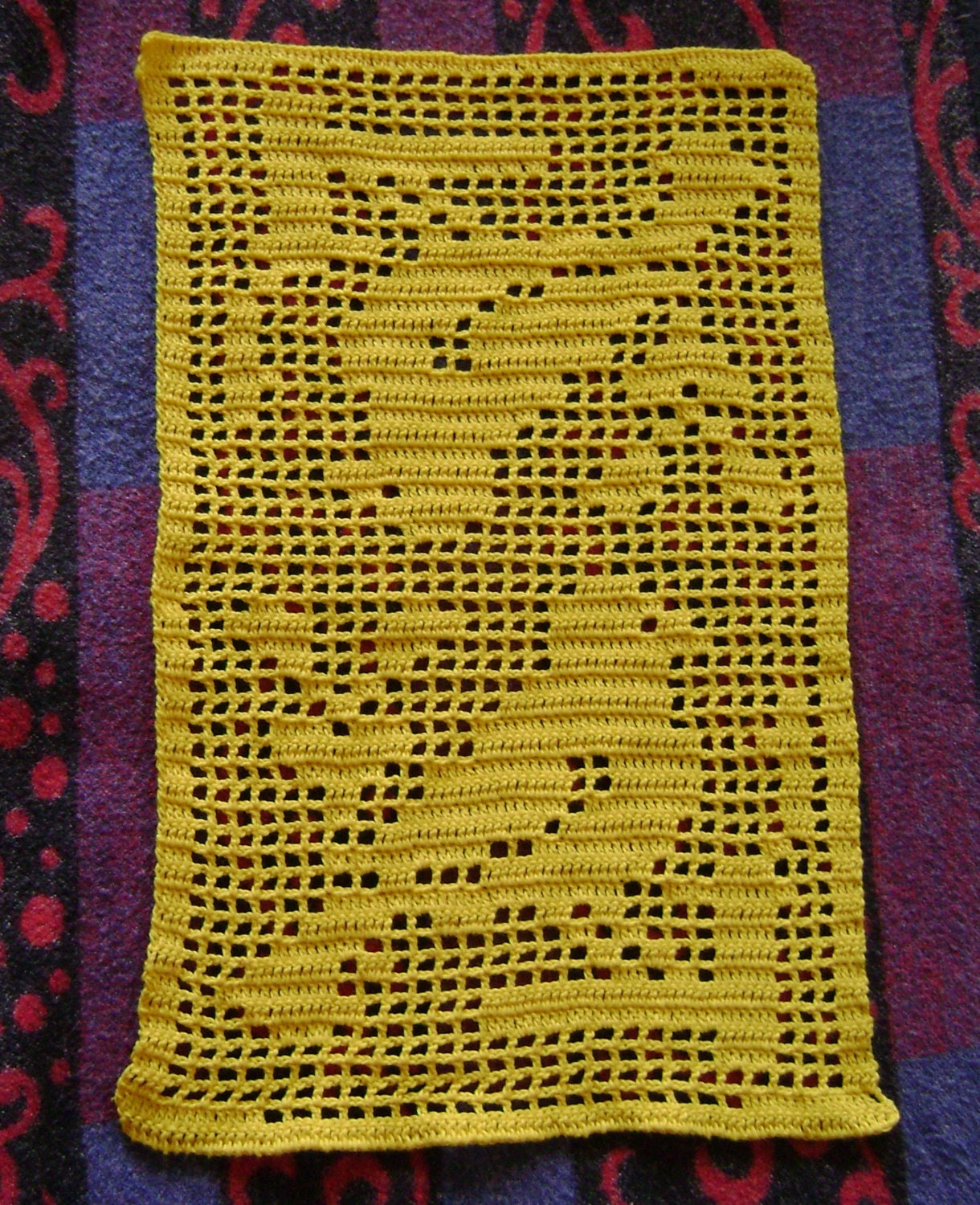 Yellow doily birds crochet handmade